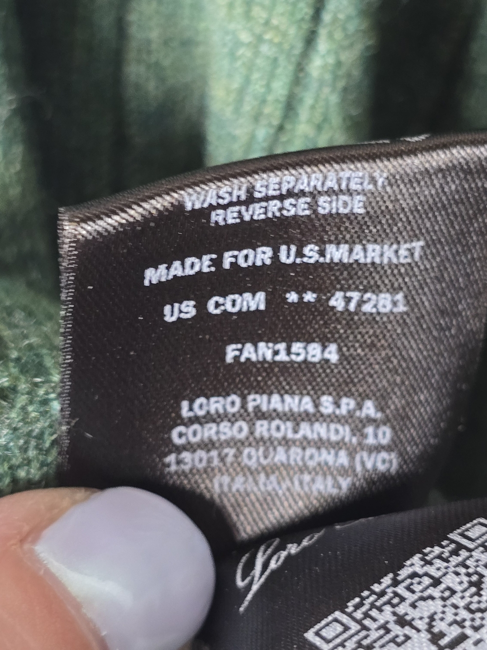 Loro Piana 100% Cashmere Green Ribbed Crewneck Short Sleeve Baby T Sweater Sz S - Picture 7 of 9
